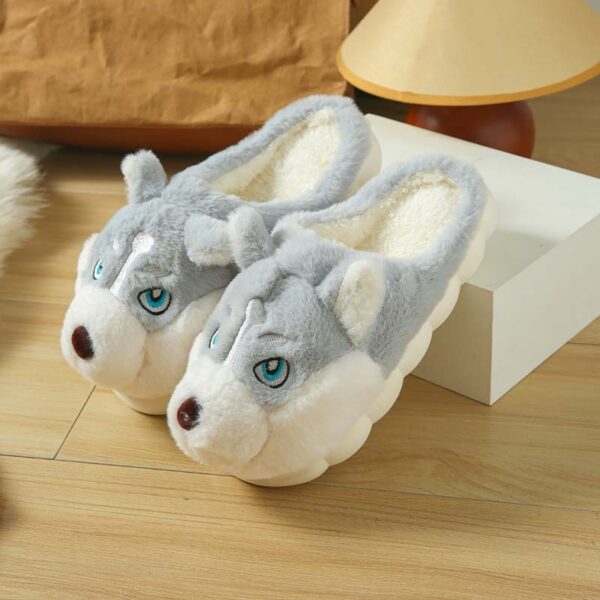 Husky Cartoon Men's Home Slippers