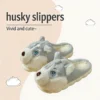 Husky-Cartoon-Men's-Home Slippers