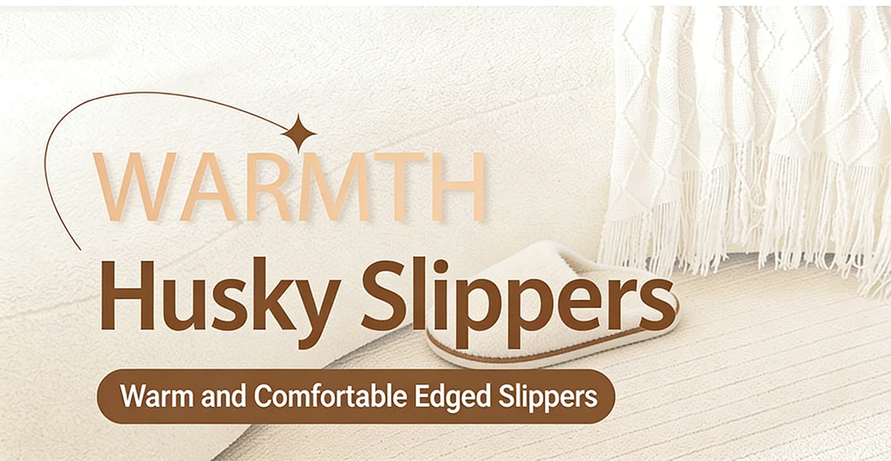 Husky Cartoon Men's Home Slippers