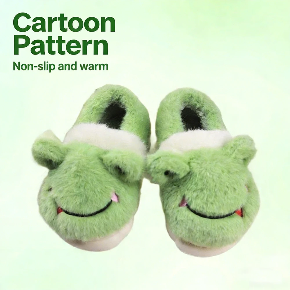 Little-Frog-Plush-Cotton-Slippers