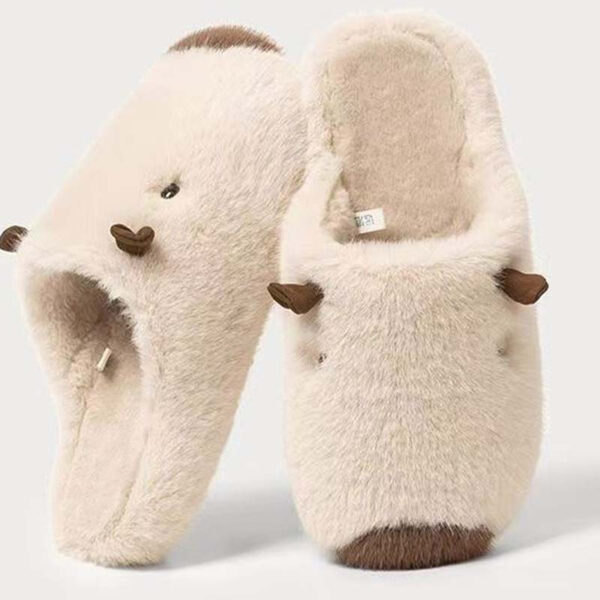 fleece-lined furry slippers