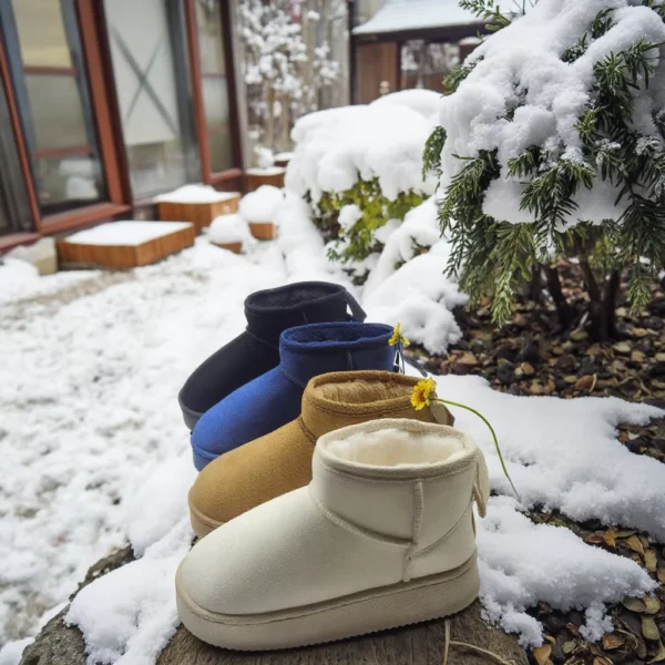 Faux suede woman boot