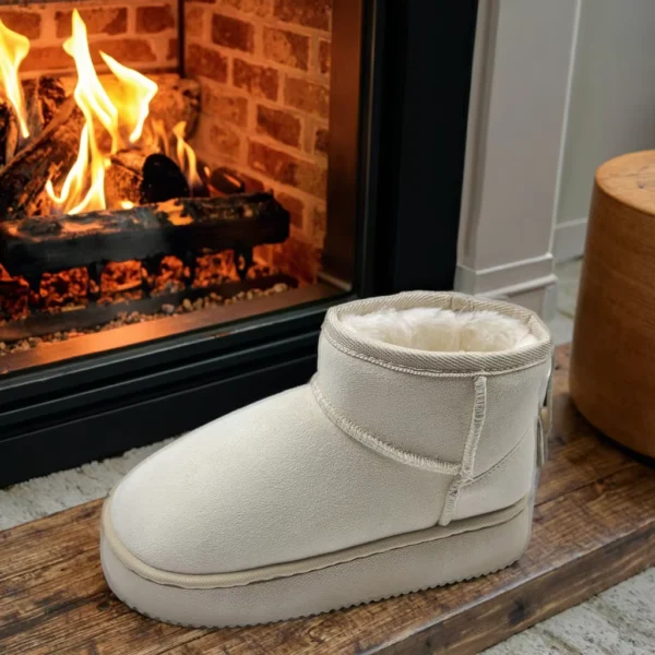 Faux suede woman boot