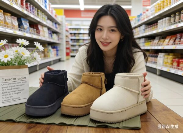 Faux suede woman boot