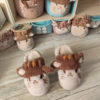 Soft plush winter warm home slippers with cute cartoon animal patterns. The style is popular and the design is adorable.