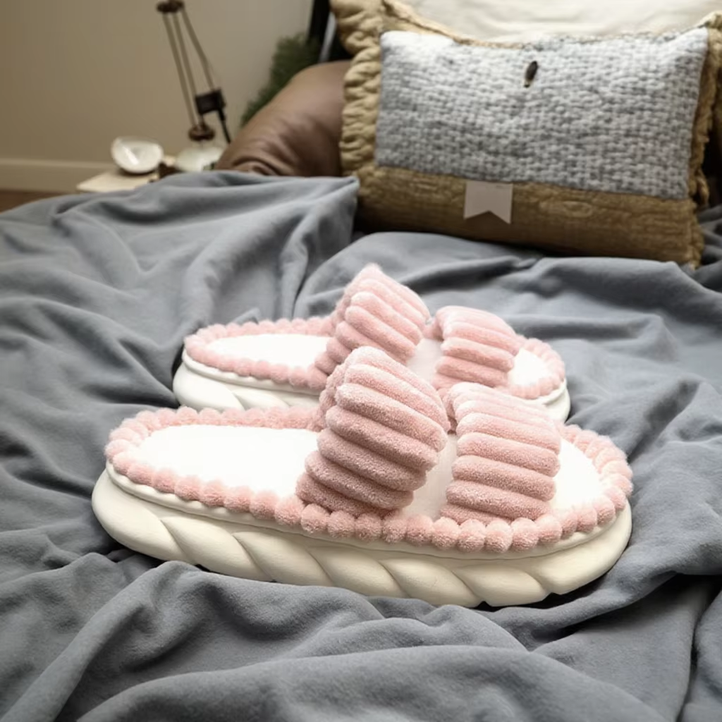 New Design Lovely Home Open Toe EVA Women's for Spring Summer Autumn Cartoon Cute Animal Indoor Linen Comfort