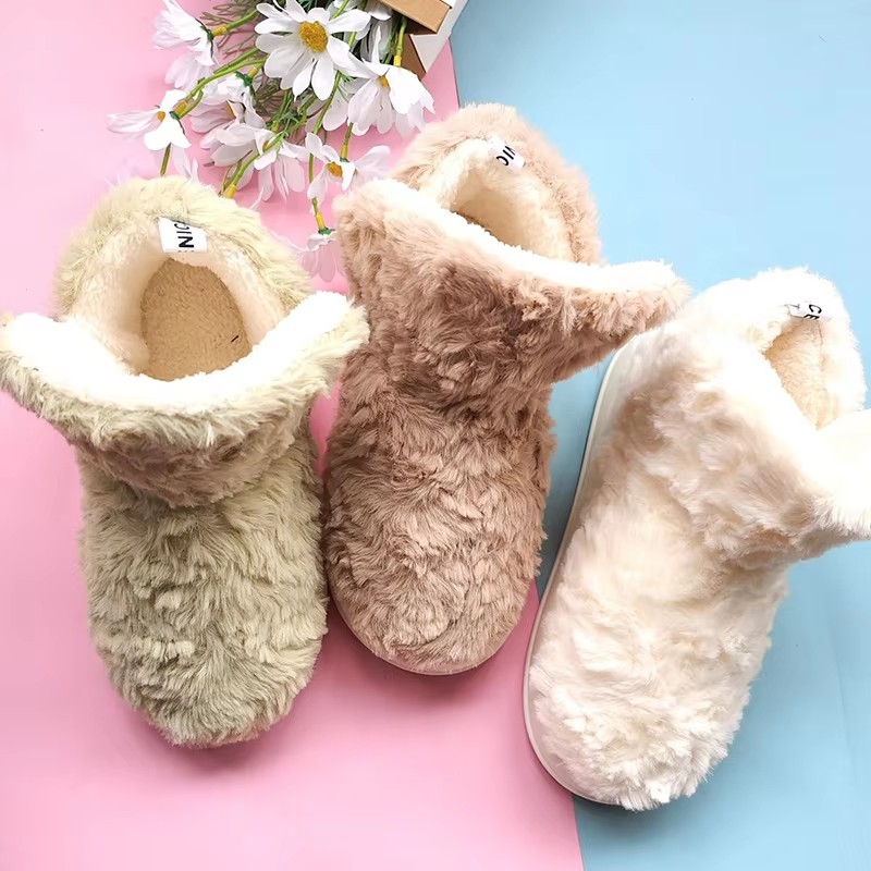 Simple Women's Home Thickened Non-slip Polyester Comfort Winter Leisure Couples Warm Indoor Outdoor Double for