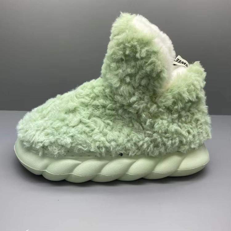 Simple Women's Home Thickened Non-slip Polyester Comfort Winter Leisure Couples Warm Indoor Outdoor Double for