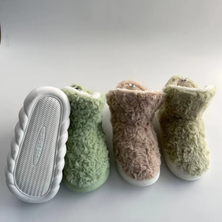 Simple Women's Home Thickened Non-slip Polyester Comfort Winter Leisure Couples Warm Indoor Outdoor Double for