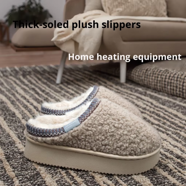 Cross-Border AMMI Fashionable Thick-Soled PVC Outsole Faux Shearling Grain Velvet Winter Snow Boots Indoor Outdoor Non-Slip