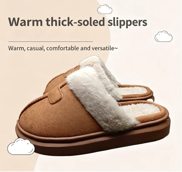 Women's Fuzzy Memory Foam Slippers Comfy Soft Winter Slip On House Slippers Bedroom Shoes
