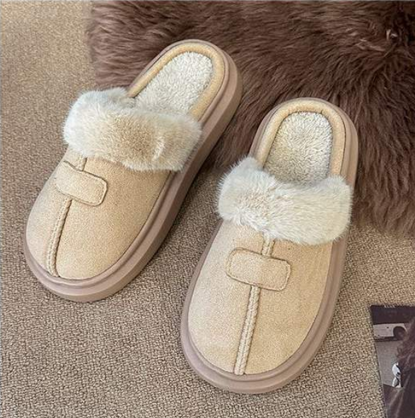 Women's Fuzzy Memory Foam Slippers Comfy Soft Winter Slip On House Slippers Bedroom Shoes