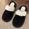 Women's Fuzzy Memory Foam Slippers Comfy Soft Winter Slip On House Slippers Bedroom Shoes