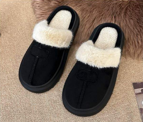 Women's Fuzzy Memory Foam Slippers Comfy Soft Winter Slip On House Slippers Bedroom Shoes
