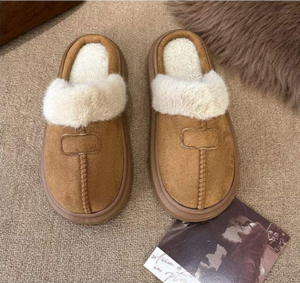 Women's Fuzzy Memory Foam Slippers Comfy Soft Winter Slip On House Slippers Bedroom Shoes
