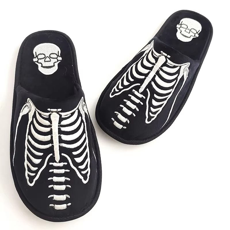 Autumn and Winter Cotton slippers Men's Home Interior Plush Warm Home Plush slippers Winter