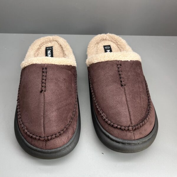 Men's Classic Comfortable Warm Indoor Slippers New Autumn Winter Thick Sole Anti-Slip Plush Inlso EVA Faux Suede Upper Home Use