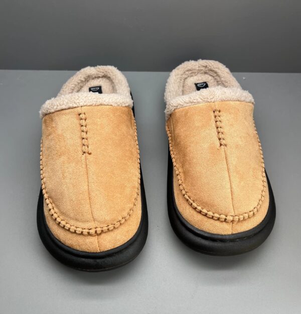 Men's Classic Comfortable Warm Indoor Slippers New Autumn Winter Thick Sole Anti-Slip Plush Inlso EVA Faux Suede Upper Home Use