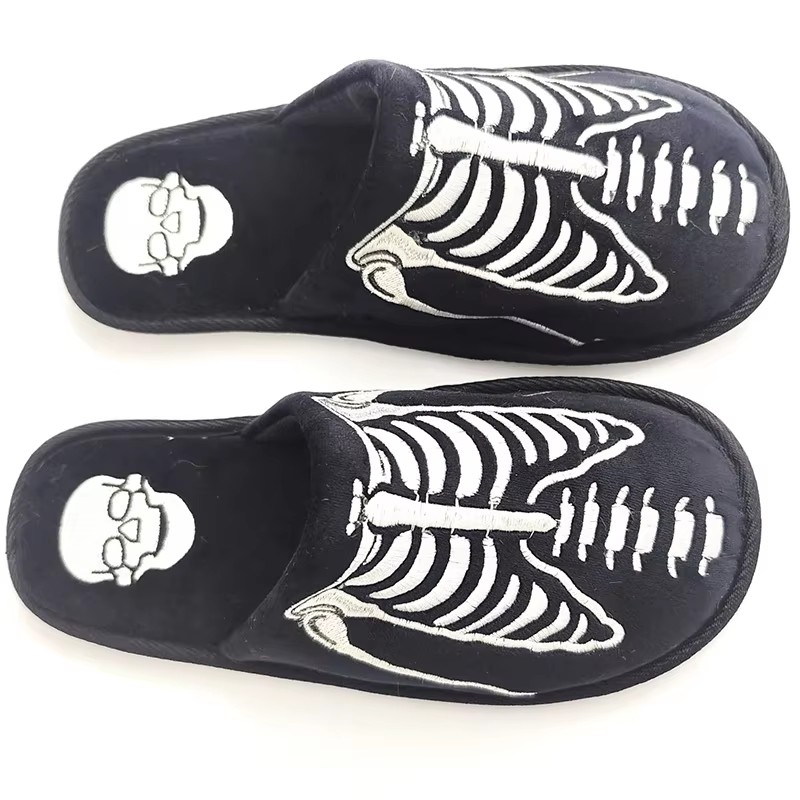 Autumn and Winter Cotton slippers Men's Home Interior Plush Warm Home Plush slippers Winter
