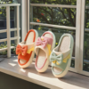2025 Adorable Open Toe Indoor Women's Soft for Bowknot Upper Soft Cushioned Heel Foam Insole EVA Outsole SpringAutumn 3D
