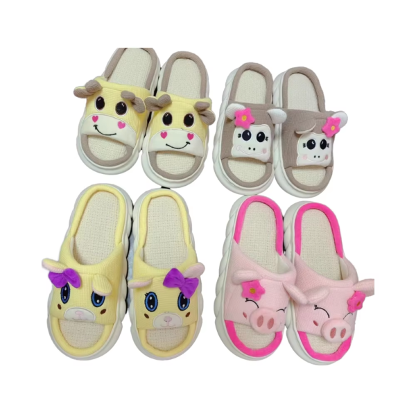 2024 Women's Plush Indoor for Slippers with Open Toe Non-Slip Thick Bottom Furry Winter Household for Autumn New EVA Outsole