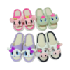 2024 Women's Plush Indoor for Slippers with Open Toe Non-Slip Thick Bottom Furry Winter Household for Autumn New EVA Outsole