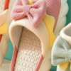 2025 Adorable Open Toe Indoor Women's Soft for Bowknot Upper Soft Cushioned Heel Foam Insole EVA Outsole SpringAutumn 3D
