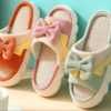 2025 Adorable Open Toe Indoor Women's Soft for Bowknot Upper Soft Cushioned Heel Foam Insole EVA Outsole SpringAutumn 3D