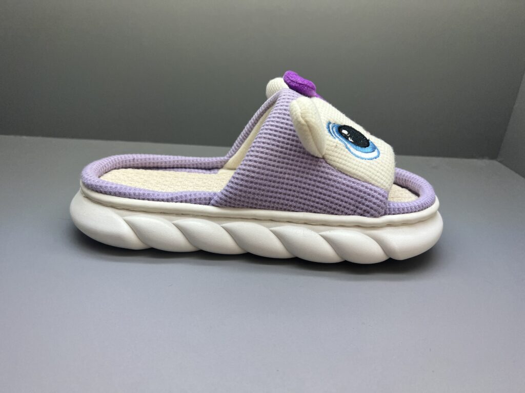 2024 Women's Plush Indoor for Slippers with Open Toe Non-Slip Thick Bottom Furry Winter Household for Autumn New EVA Outsole