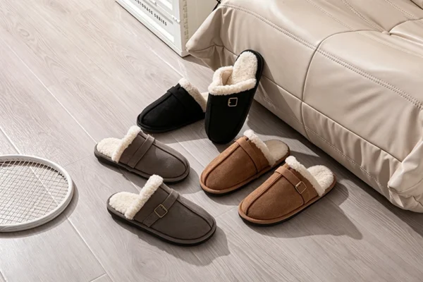 Large-size men's cotton slippers