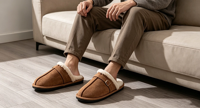 Large-size men's cotton slippers