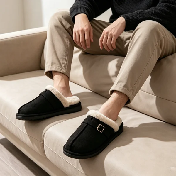 Large-size men's cotton slippers