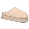 Women's Thick Sole Fuzzy Slippers, Comfort Platform Indoor Slippers with Non-slip Sole