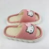 Soft and cute thick-soled linen slippers